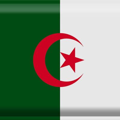 Targa in metallo Bandiera dell'Algeria 40x30 cm Bandiera dell'Algeria
