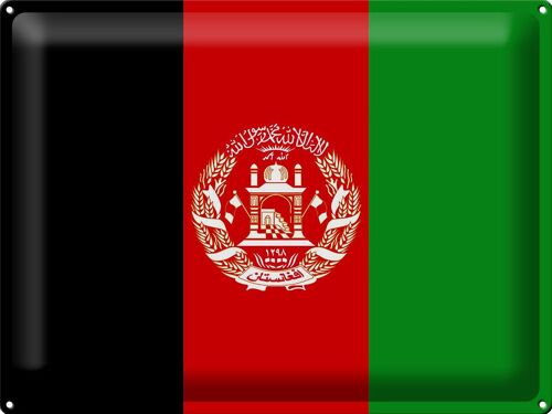 Blechschild Flagge Afghanistan 40x30cm Flag of Afghanistan