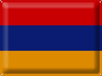 Signe en étain Drapeau de l'Arménie 40x30cm Drapeau de l'Arménie 1