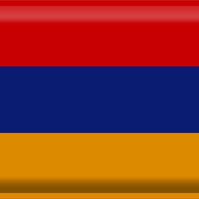 Cartel de chapa Bandera de Armenia 40x30cm Bandera de Armenia