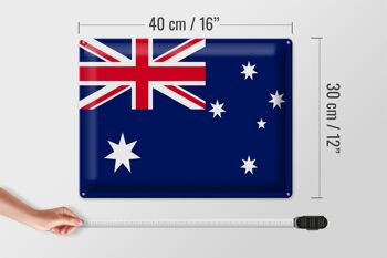 Drapeau de l'australie en étain, 40x30cm, drapeau de l'australie 4