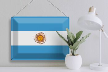 Drapeau de l'Argentine en étain, 40x30cm, drapeau de l'argentine 3