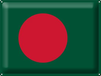 Signe en étain Drapeau du Bangladesh 40x30cm Drapeau du Bangladesh 1