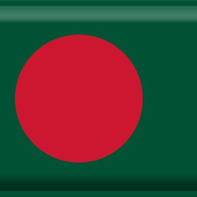Cartel de chapa Bandera de Bangladesh 40x30cm Bandera de Bangladesh