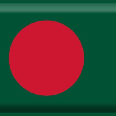 Signe en étain Drapeau du Bangladesh 40x30cm Drapeau du Bangladesh