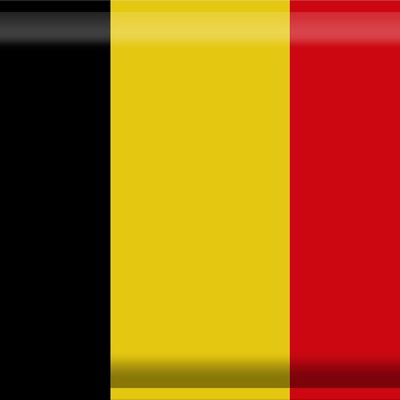 Targa in metallo Bandiera Belgio 40x30 cm Bandiera del Belgio