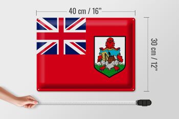 Signe en étain drapeau des Bermudes 40x30cm drapeau des Bermudes 4