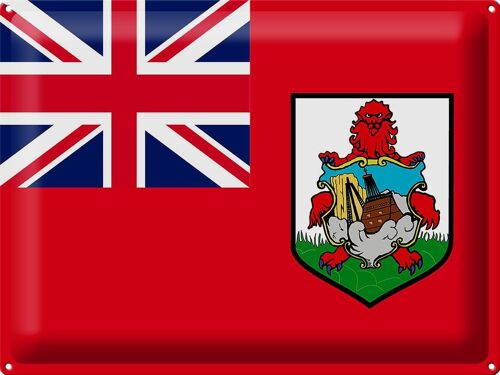 Blechschild Flagge Bermuda 40x30cm Flag of Bermuda