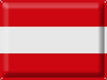 Signe en étain drapeau Autriche 40x30cm drapeau de l'autriche 1
