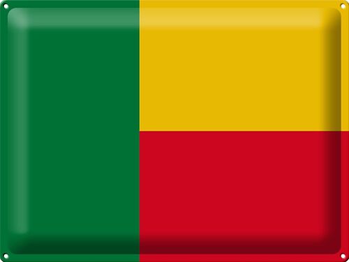 Blechschild Flagge Benin 40x30cm Flag of Benin