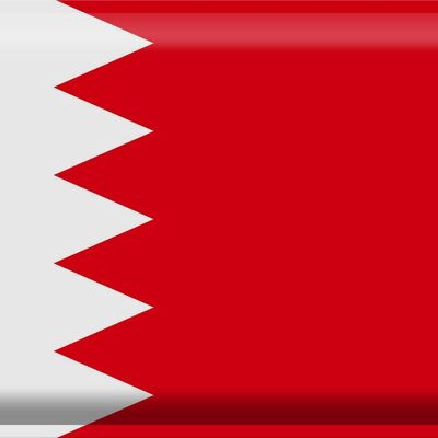 Drapeau en étain de Bahreïn, 40x30cm, drapeau de Bahreïn