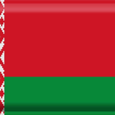 Cartel de chapa Bandera de Bielorrusia 40x30cm Bandera de Bielorrusia