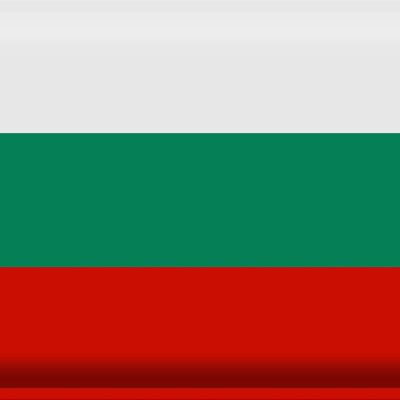 Targa in metallo Bandiera Bulgaria 40x30 cm Bandiera della Bulgaria