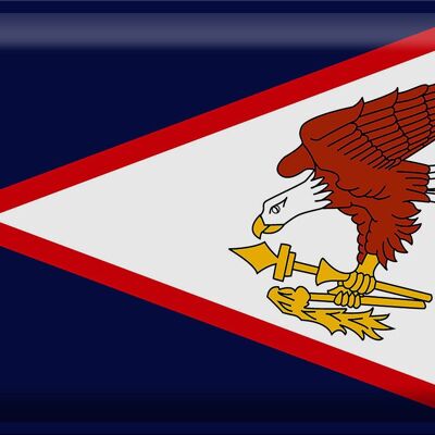 Bandera de cartel de hojalata 40x30cm Bandera de Samoa Americana