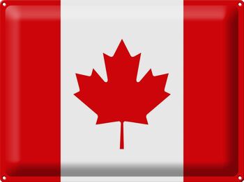 Signe en étain drapeau Canada 40x30cm drapeau du Canada 1