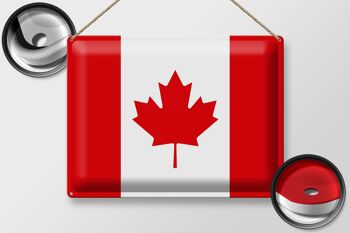 Signe en étain drapeau Canada 40x30cm drapeau du Canada 2