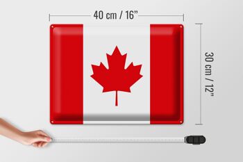 Signe en étain drapeau Canada 40x30cm drapeau du Canada 4