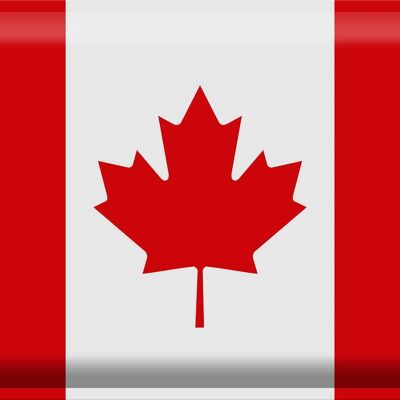 Targa in metallo Bandiera Canada 40x30 cm Bandiera del Canada