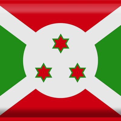 Targa in metallo Bandiera del Burundi 40x30 cm Bandiera del Burundi