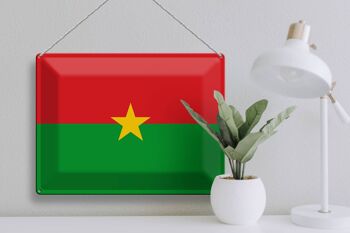 Signe en étain drapeau Burkina Faso 40x30cm drapeau Burkina Faso 3