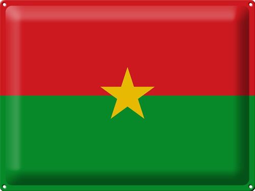 Blechschild Flagge Burkina Faso 40x30cm Flag Burkina Faso