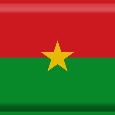 Cartel de chapa Bandera de Burkina Faso 40x30cm Bandera de Burkina Faso