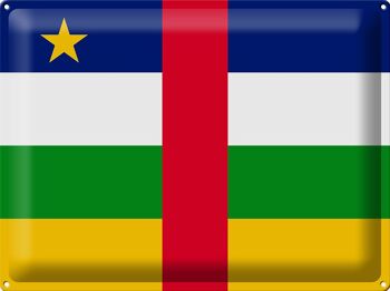 Panneau en tôle drapeau République Centrafricaine 40x30cm 1