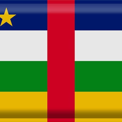 Blechschild Flagge Zentralafrikanische Republik 40x30cm