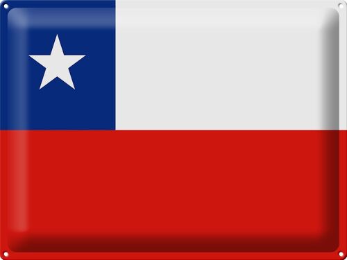 Blechschild Flagge Chile 40x30cm Flag of Chile