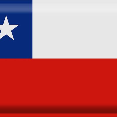 Blechschild Flagge Chile 40x30cm Flag of Chile