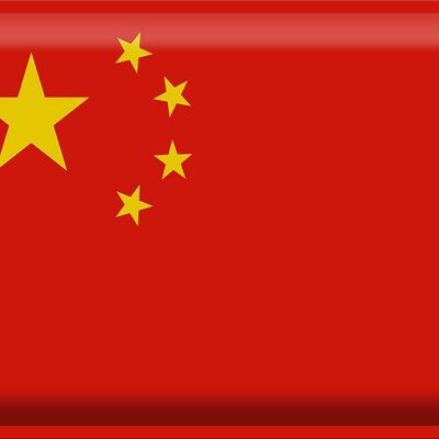 Blechschild Flagge China 40x30cm Flag of China