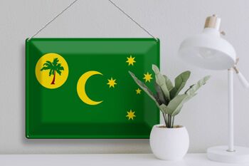 Drapeau en étain des îles Cocos, 40x30cm, drapeau des îles Cocos 3