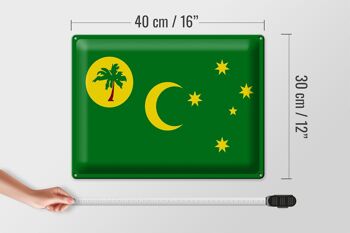 Drapeau en étain des îles Cocos, 40x30cm, drapeau des îles Cocos 4