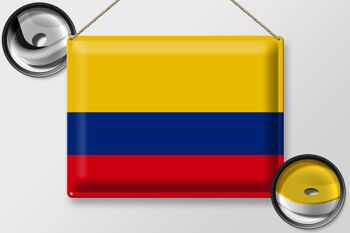 Signe en étain drapeau Colombie 40x30cm drapeau de la Colombie 2