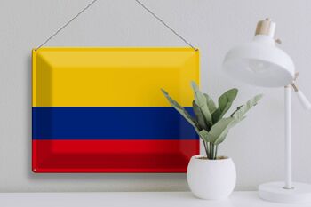 Signe en étain drapeau Colombie 40x30cm drapeau de la Colombie 3