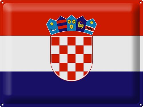 Blechschild Flagge Kroatien 40x30cm Flag of Croatia