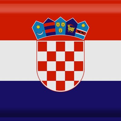 Targa in metallo Bandiera Croazia 40x30 cm Bandiera della Croazia
