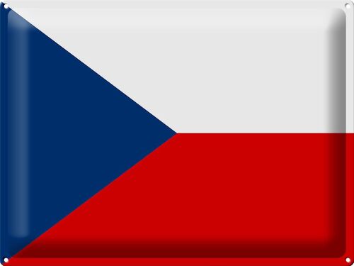Blechschild Flagge Tschechien 40x30cm Flag Czech Republic