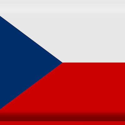 Cartel de chapa Bandera de República Checa 40x30cm Bandera de República Checa