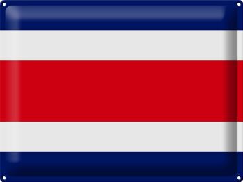 Drapeau en étain du Costa Rica, 40x30cm, drapeau du Costa Rica 1