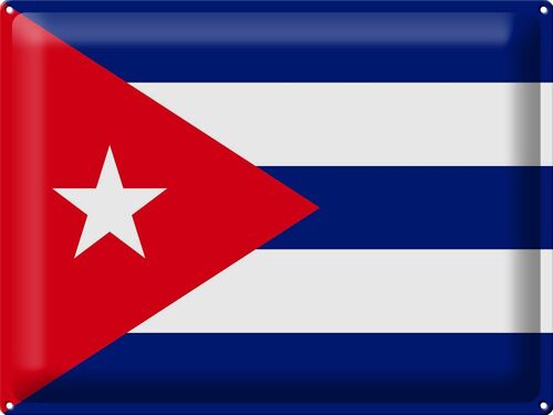 Blechschild Flagge Kuba 40x30cm Flag of Cuba