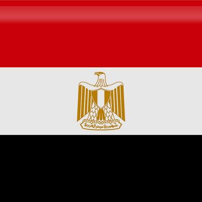 Cartel de chapa Bandera de Egipto 40x30cm Bandera de Egipto