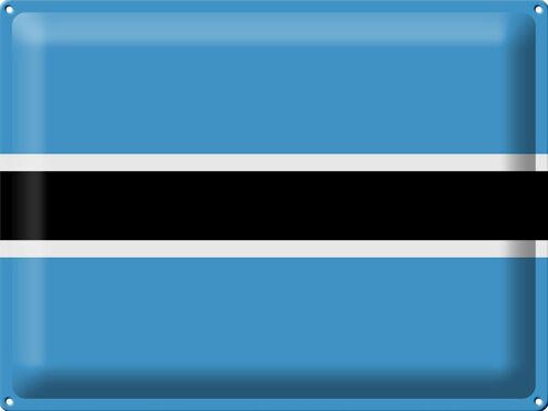 Blechschild Flagge Botswana 40x30cm Flag of Botswana