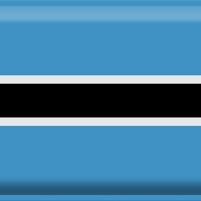 Blechschild Flagge Botswana 40x30cm Flag of Botswana