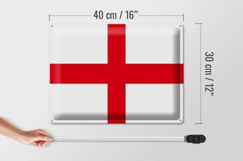 Drapeau de l'Angleterre en étain, 40x30cm, drapeau de l'Angleterre 4