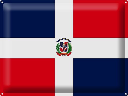 Blechschild Flagge Dominikanische Republik 40x30cm Flag