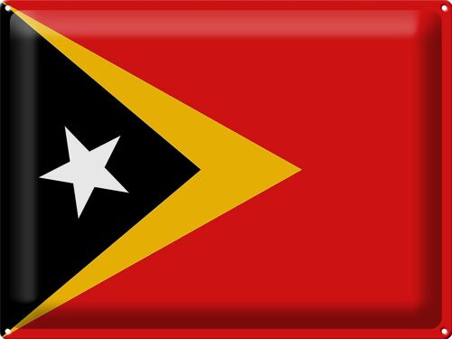 Blechschild Flagge Osttimor 40x30cm Flag of East Timor