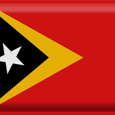 Cartel de chapa Bandera de Timor Oriental 40x30cm Bandera de Timor Oriental