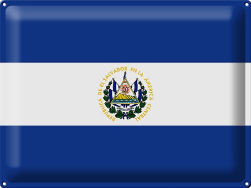 Blechschild Flagge El Salvador 40x30cm Flag of El Salvador