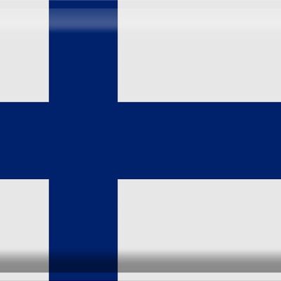 Blechschild Flagge Finnland 40x30cm Flag of Finland